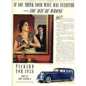  1938 Packard the 12 Full Page Magazine Ad 