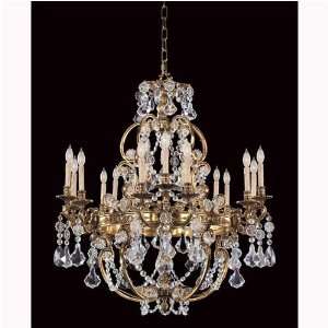 Savoy House Neoclassic Fifteen Light Chandelier in Burnished Gold