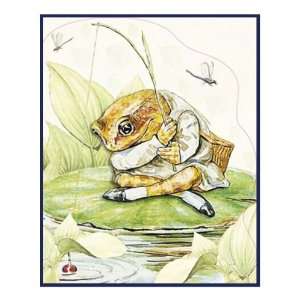  Jeremy Fisher Frog inspired by Beatrix Potter Counted Cross 