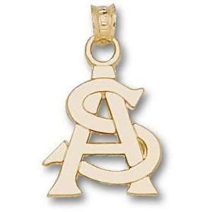   Sun Devils 10K Gold Interlocked AS Pendant