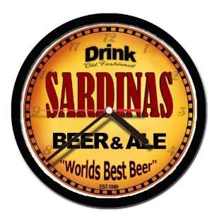  SARDINAS beer and ale cerveza wall clock 