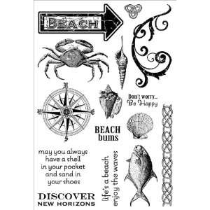Darcies Cling Mounted Stamps, Beach Bums 