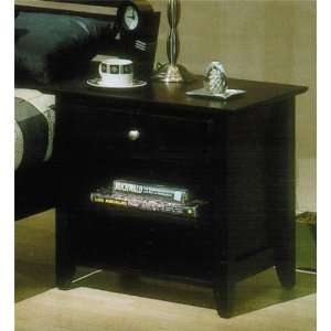  Nightstand with Contemporary Style Design in Dark Cherry 