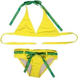  Oregon Ducks Youth Girls Yellow Dudette 2 Piece Bikini Set 