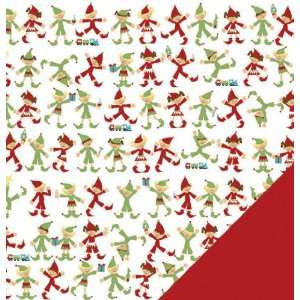  Santas Elves North Pole Double Sided Paper 12X12 NOR 