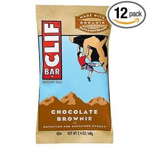  Clif Bar Energy Bar, Chocolate Brownie, 2.4 Ounce Bars, 12 