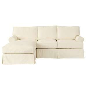  Davenport 2 Piece Sectional with Left Arm Chaise Slipcover 