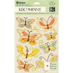  K&Company Edam me Butterfly Grand Adhesions Stickers Arts 