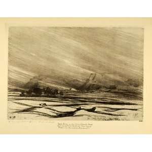  1930 Tipped In Print George Elbert Burr Art Sand Storm 