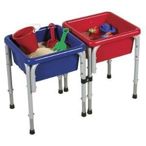  ECR4Kids 2 Station Square Sand and Water Table with Lids 