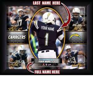  Personalized San Diego Chargers Action Collage Print 