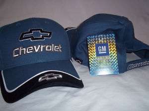 GM Chevrolet Chevy Hat Cap Bowtie Line Blue Black White  