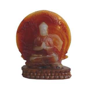  Serene Agate Meditation Buddha With Lotus Base