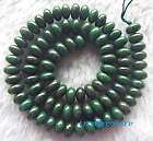 5x8mm 15.5inch Green Golden Stone Rondelle Beads  