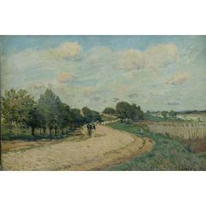    The Route to Mantes Alfred Sisley Hand Painted Art