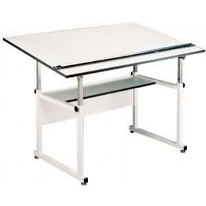  Alvin Workmaster Drafting Table Base Only, White Office 