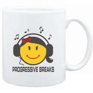  Mug White  Progressive Breaks   female smiley  Music 