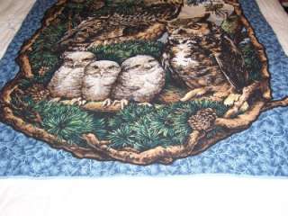 Owl Family Quilt Panel Who Gives A Hoot Spring Ind.  