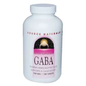  Source Naturals   Gaba (Gamma Aminobutyric Acid), 750 mg 
