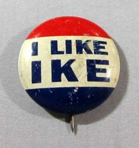 Republican Pinback   I Like Ike  