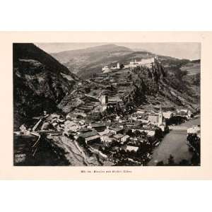  1899 Print Saben Abbey Klausen Tyrol Italy Aerial Alps 