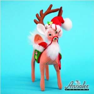  Annalee Peppermint Twist Reindeer 12 inch Doll