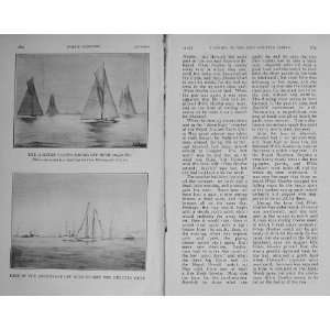  1910 Sport Yachting Ryde Regatta Boats Racing Flags