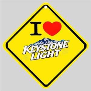  I Love Keystone Light Beer Logo Car Window Sign 