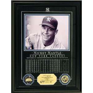   Mantle Archival Etched Stats Glass Photo Mint