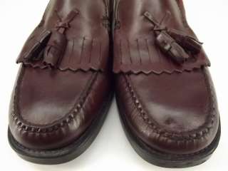 Mens shoes cordovan leather 10 M Bass Weejuns tassel dress loafer 