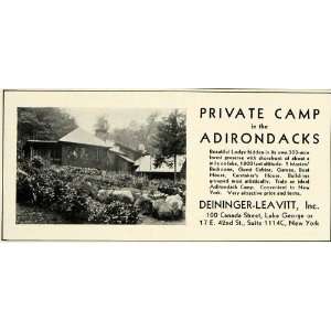  1931 Ad Deininger Leavett Realty Adirondacks Private Camp 