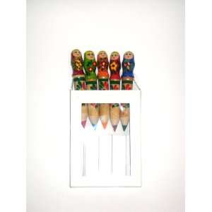   Set of 5 Russian nesting doll pencils * 12 cm * girls 