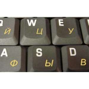  Russian transparent keyboard sticker RED letters for 