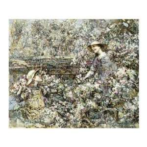  Gathering Blossom Edward Atkinson Hornel. 14.00 inches by 