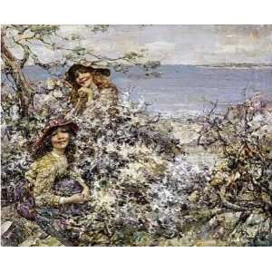  Two Girls Among Blossom, Brighouse Bay Edward Atkinson 