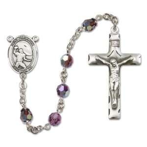   Beads. Hand Made in the U.S.A., the Rosary features a St. Saint