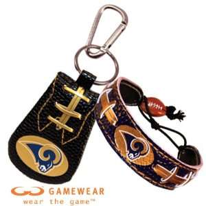  St. Louis Rams Team Color Bracelet & Keychain Set Sports 