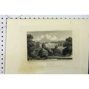  C1869 View Erthig Denbighshire Westley Antique Print