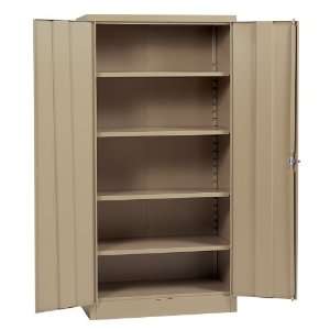   Deep by 78 Inch High Steel Four Shelf Industrial Storage Cabinet, Tan