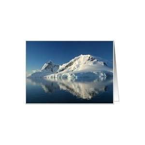  Antarctica mountain, mirrored in still seas Card Health 