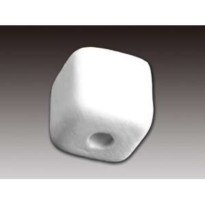  Ceramic bisque unpainted bi6048 cube bead with hole .5 