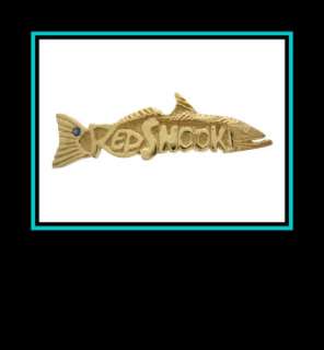 14K Solid Yellow Gold Red Snook Pendant/Charm Fish  