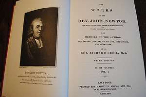 John Newton The Works Of (6) Volumes Complete W/Olney Hymns Very Nice 