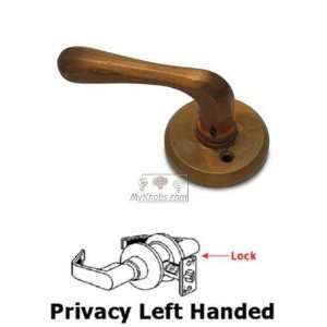     privacy left handed flat sided lever with roun