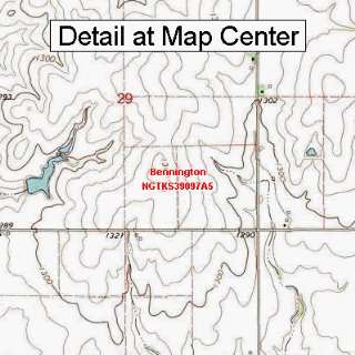 USGS Topographic Quadrangle Map   Bennington, Kansas (Folded 