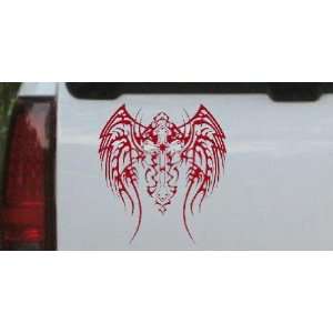 Tribal Wings and Cross Christian Car Window Wall Laptop Decal Sticker 