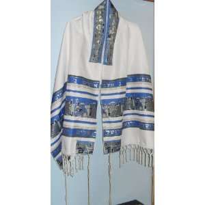  Tallit Jerusalem Made in Israel of 100% wool 25x72 