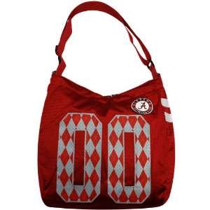   Crimson Tide Crimson Argyle Preppy Jersey Tote Bag