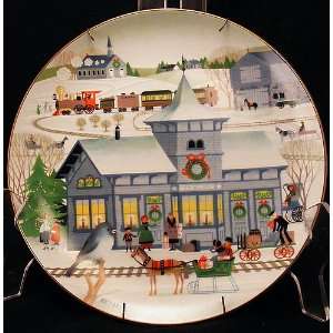  Betsy Bates 1990 Christmas Plate with Junco titled Holly 