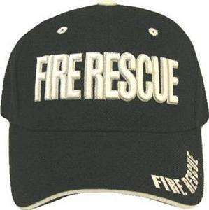 FIRE RESCUE ,FIRE DEPT,DEPARTMENT,BALL CAP,HAT,BLACK  